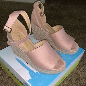 Baby Pink Summer Wedges